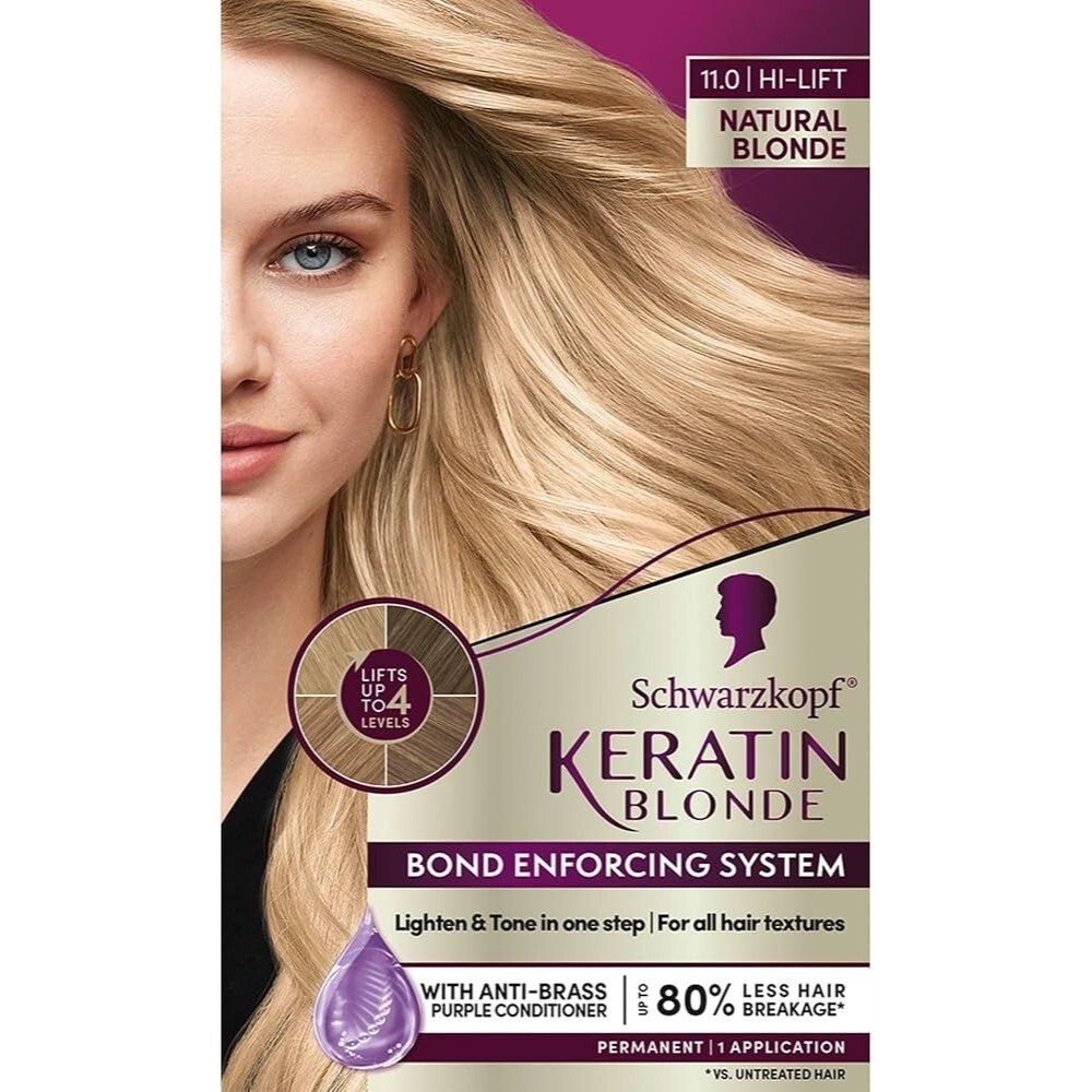 Schwarzkopf Keratin Blonde Hair Dye, 11.0 High Lift Natural Blonde